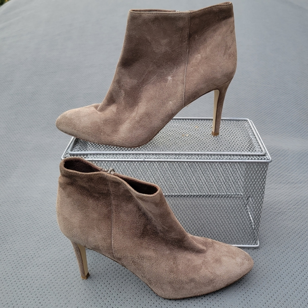 J. Crew Women Gray Suede Ankle Boots US 8.5